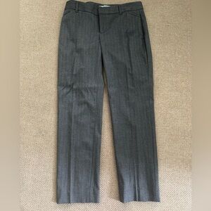GAP Charcoal Herringbone Slim Cropped Pants, size 0
